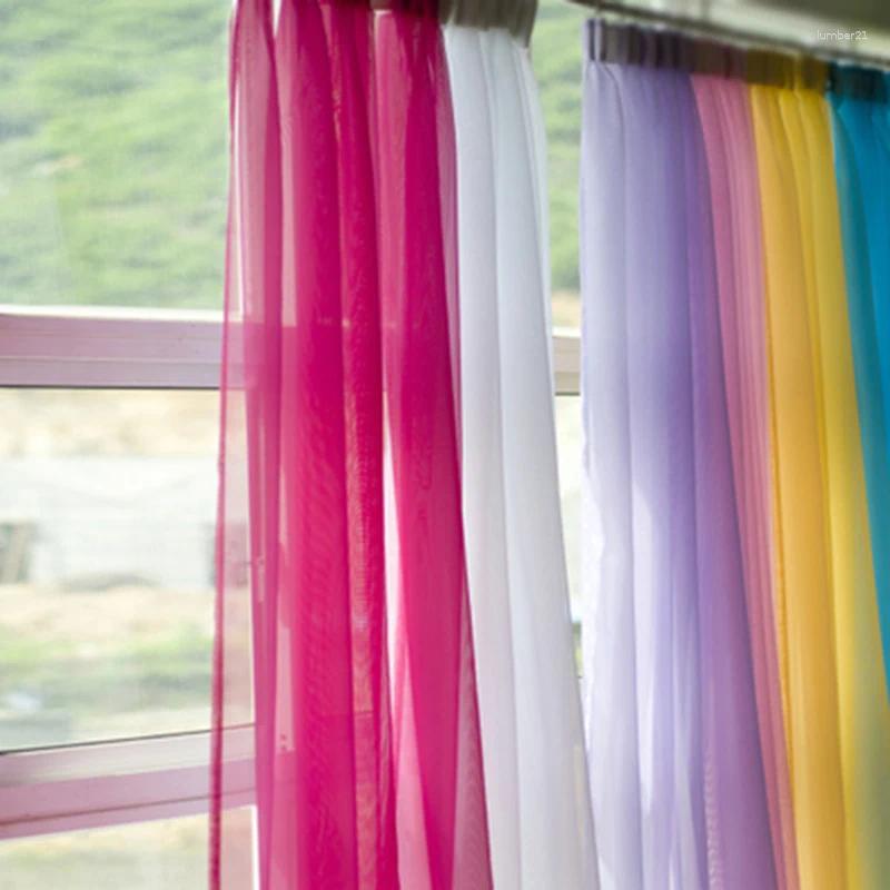 Curtain Modern Plain Sheer Curtains For Living Room Bedroom Voile Tulle Window Kitchen Decoration 5z