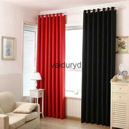 Rideau moderne rouge noir rideaux occultants pour salon tissu polyester épais trois couches noir soie ombre fenêtre rideaux en grosvaiduryd