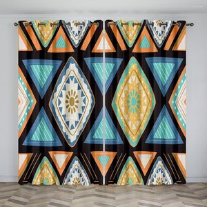 Gordijn Nationale Boho Abstracte Geometrie Mooie 2 Stuks Dunne Gordijnen Voor Woonkamer Slaapkamer Raam Drape Home Decor