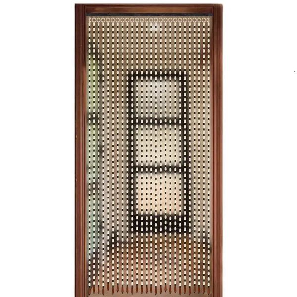 Cortina Puerta de cuentas de bambú natural para sala de estar, dormitorio, baño, divisor de partición Fengshui, decoración del hogar, cortinas colgantes con borlas 231101