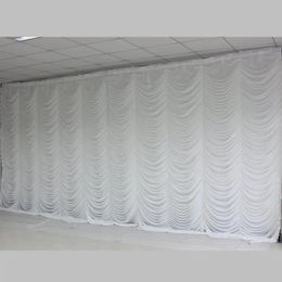 Gordijn Nieuw 10ftx20ft Bruiloft Podium Achtergrond Decoraties Bruiloft Gordijn Achtergrond Gordijnen In Rimpel Ontwerp Wit Color288g