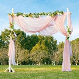 Gordijn Nicetown Wedding Arch Drape 29 "Wijd 6,5 meter Chiffon Fabric draperende gordijnen Ceremonie Receptie Swag