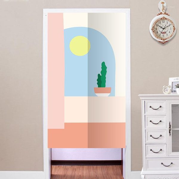 Rideau nordique bref abstrait porte ménage chambre salle de bain cloison cuisine demi tissu Art