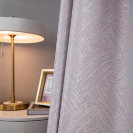 Rideau nordique rideaux pour salon salle à manger chambre personnalisé luxe minimaliste moderne violet haute précision porte fenêtre décor
