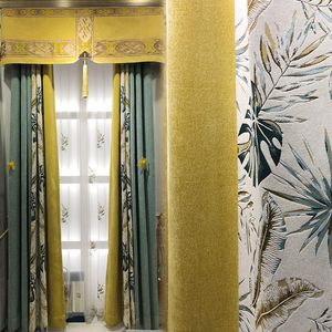 Rideau nordic moderne moderne chenille jacquard rideaux pour le salon et les produits pastoraux de chambre