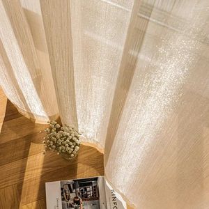 Curtain Nostalgia Sparkling French Style Tulle Curtains For Living Room Bright Streamer Voile Dec Home Decornize Personnalisez