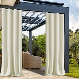 Rideau OREMIKA rideaux d'extérieur pour Patio imperméable coupe-vent occultant extérieur porche Pergola intimité soleil bloquant œillet