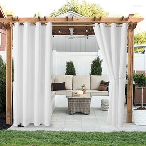 Gordijn Outdoor Gordijnen Afneembare Top Waterdicht Voor Patio Blackout Privacy Jaloezieën Deur Prieel Lanai Gazon Gang Pergola