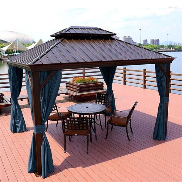 Rideau extérieur imperméable rideaux Sheer Patio jardin Gazebos porche plage draperie coupe-vent Pergola lumière occultante