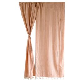 Rideaux semi-transparents semi-suspendus de type cloison pour chambre à coucher, ensemble de traitement de fenêtre texturé