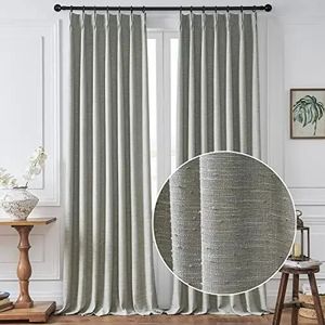 Gordijnplooi wit natuurlijk linnen 84 inch lengte voor slaapkamer Back Tab Semi transparant raambekleding gordijnen woonkamer 2 pan 231010