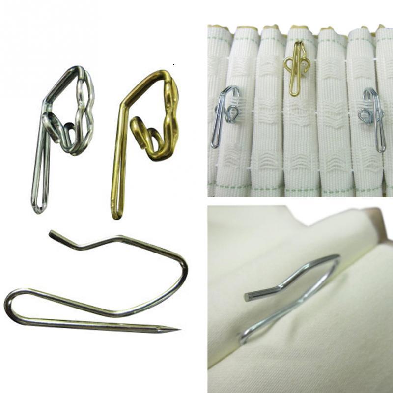 Curtain Poles 100 PcsBag S Shape Design Hanging Ring Window metal Hook For Home tracks hung 230613