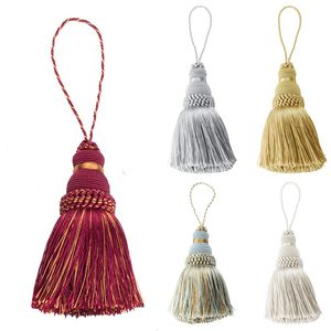 Gordijn Polen 1Pc Opknoping Touw Zijde Kwastje Fringe trim Kledingstuk Decoratie Sleutel Kwasten voor DIY Accessoires 230613