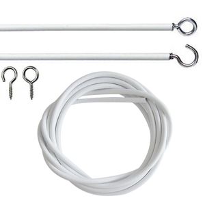 Tringles à rideaux 2M Kit Store enrouleur Store Accessoires Corde Fil Fenêtre Cordon Câble pour Ligne de Chambre avec 4 Boulons Cortinero 230613