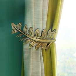 Gordijnpalen 2pcset Leaf Tieback houder Tie Backs slaapkamer woonkamer decoratie accessoires houding metaal haak 221008