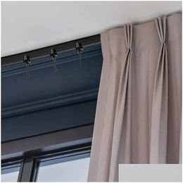 Pôles à rideaux Kit de rail de plafond flexible 5M Fournitures de séparation de pièce de fenêtre pliables pour salon salle de bain support réglable 231010 goutte Otgxf