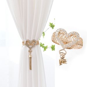 Tringles à rideaux amour coeur métal gland cravate moderne simplicité boucle exquis mode Clip décoration accessoire 230613