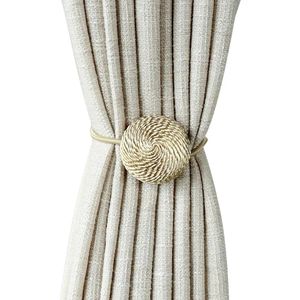 Gordijnpalen Tieback magneet moderne eenvoudige stijl clip per tede draperen backs backs weven touw houding voor raamhouder 221102