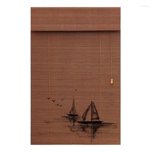 Rideau imprimé bambou style chinois Zen salon balcon chambre thé montée et chute écran