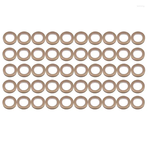 Promotion de rideaux ! Paquet de 50 anneaux à œillets de diamètre intérieur 43Mm, anneau romain à faible bruit à l'échelle nanométrique (café)