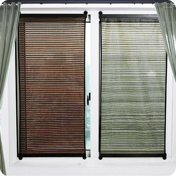 Rideau sans poinçon chambre pare-soleil fenêtre rideaux décoratifs salle de bain respirant volet roulant Tulle pour fenêtres