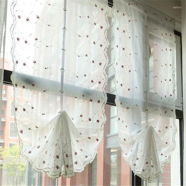 Cortina rosa púrpura cortinas levantadas globo Purdah cortinas romanas cortinas de ventilador acabadas persianas cortas cenefa de ventana de café