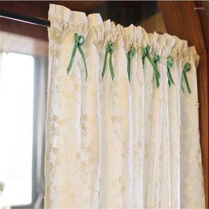 Cortina calificada blanca medio Purdah Bowknot cortinas de cocina persianas cortas cortinas pequeñas cenefa de ventana del hogar