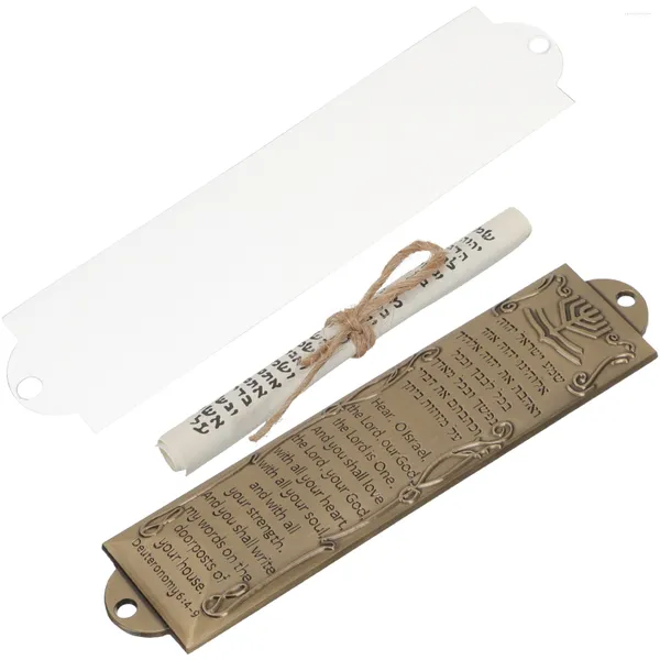 Rideau religieux Saint Scroll Prayer catholique Mezuzah Reel Symboles juifs Décoration Metal Alloy Craft Man