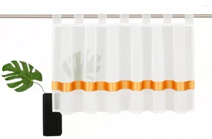 Rideau rideaux romains 1 PCS/Lot Tulle pure fenêtre porte pour cuisine salon Voile panneau de criblage avec plastique