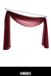 Rideau en mousseline de soie rouille pour arc de mariage, tissu en terre cuite, draperie solide, décor de cérémonie et de réception, décor de fête Swag