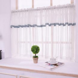 Gordijn rzcortinas pastorale keukengordijnen met elegante valance witte koffie modern raam pure voor woonkamer 1 stc