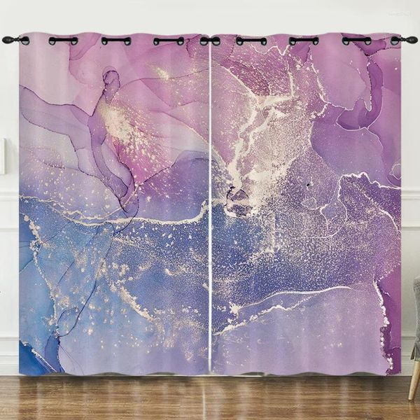 Cortina con estampado de olas del mar, decoración opaca para dormitorio de niños, fondo bohemio estético para el hogar, 2 unidades/juego de Cortinas