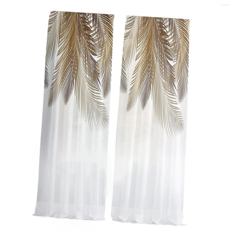 Curtain Sheer Curtains Translucent 52" W X 95" L Elegant 1 Pair 2 Panels Draperies For Living Room Yard Bedroom Kitchen Home Decoration