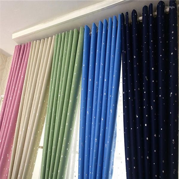 Rideau étoiles brillantes enfants rideaux en tissu pour enfants garçon fille chambre salon bleu/rose occultant Cortinas sur mesure drapé