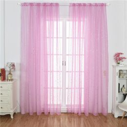 Rideau brillant fil étoile Tulle rideaux pour salon moderne pure chambre tous les rideaux de fenêtre fournitures durables de haute qualité