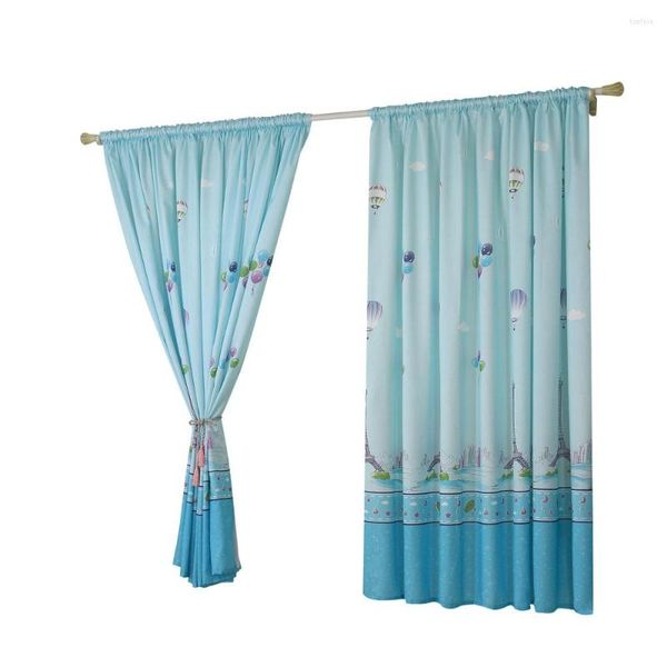 Cortina de ducha esmerilada con bolsillos para Panel electrónico, 1 tela de gasa, cortina para ventana, globo, tul de aire