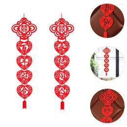 Rideau Couplet siamois décoration de mariage chinois bannière extérieure mot heureux thème avant bannières de signe de porche en tissu Non tissé