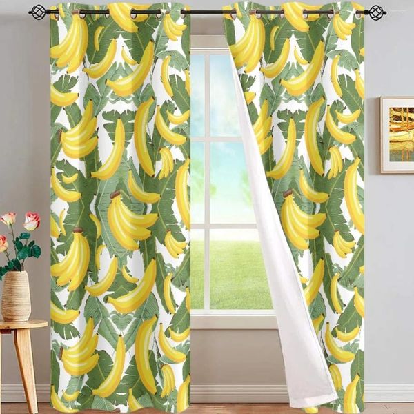 Cortina de tela satinada de seda, cortinas de plátano de alta calidad, suaves y agradables para la piel, totalmente sombreadas, lavables a mano, para sala de estar, dormitorio y baño