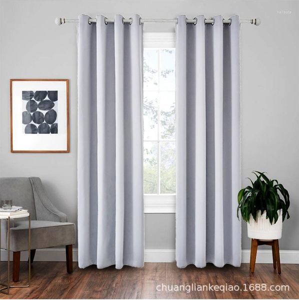 Cortina gris plata cortinas de seda sintética gris para dormitorio 34X84 pulgadas cortinas de satén para oscurecer la habitación/cortinas con aislamiento térmico