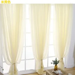 Cortina de color sólido simple y hermoso cortinas blancas doris