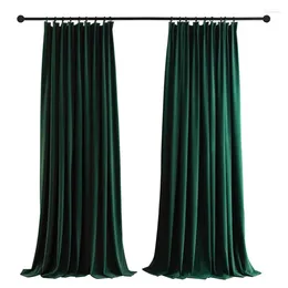 Rideau rideau et luxueux tissu en velours nordique rideaux de noir de vison pour la salle à manger de la salle à manger vivante