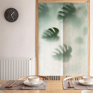 Rideau Simple plante Silhouette porte japonais demi-coupe tringle de séparation courte fenêtre tentures cuisine chambre décor