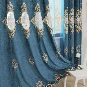 Gordijn Slow Soul Flower in Mirror Luxe gordijnen blauw paarse koffie 3d voor woonkamer slaapkamer keuken 90% black -out fluweel