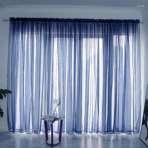 Cortina Cortinas De Color Sólido En Estilo Moderno Hogar Sala De Estar Tul Transparente