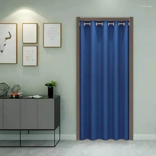 Rideau de porte de couleur unie, pour chambre à coucher, porte de séparation de Protection résistante à la lumière