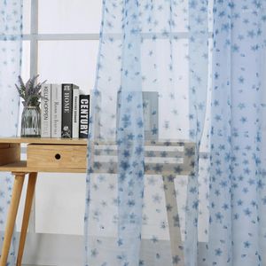 Gordijn Spring Peach Blossom Roze bloemblaadjes Tule Curtains voor woonkamer keuken pure voile slaapkamer raampanelen