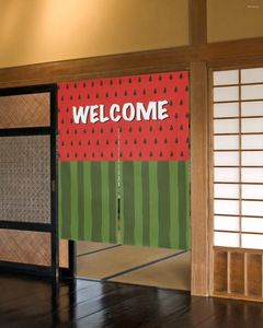 Rideau d'été pastèque à rayures de porte rayée de chambre japonaise rideaux de cloison divisé noren cuisine entrante suspendue demi-curtains