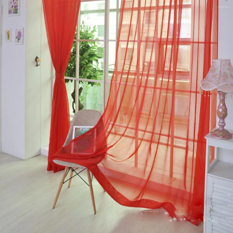 Curtain Thin Tulle Curtains Window Screening Wedding Home Decor Door Drape Sheer Voile DIY Accessories Cortinas