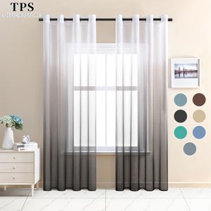 Rideau TPS dégradé couleur voilages pour salon chambre Tulle la cuisine décor fenêtre traitement porte rideaux 230619