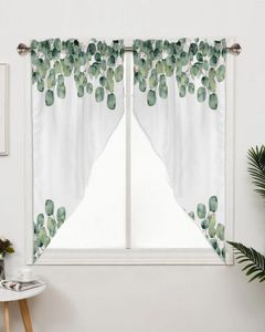 Gordijn tropische planten eucalyptusbladeren raamdecoratie gordijnen voor woonkamer slaapkamer woondecoratie driehoekig